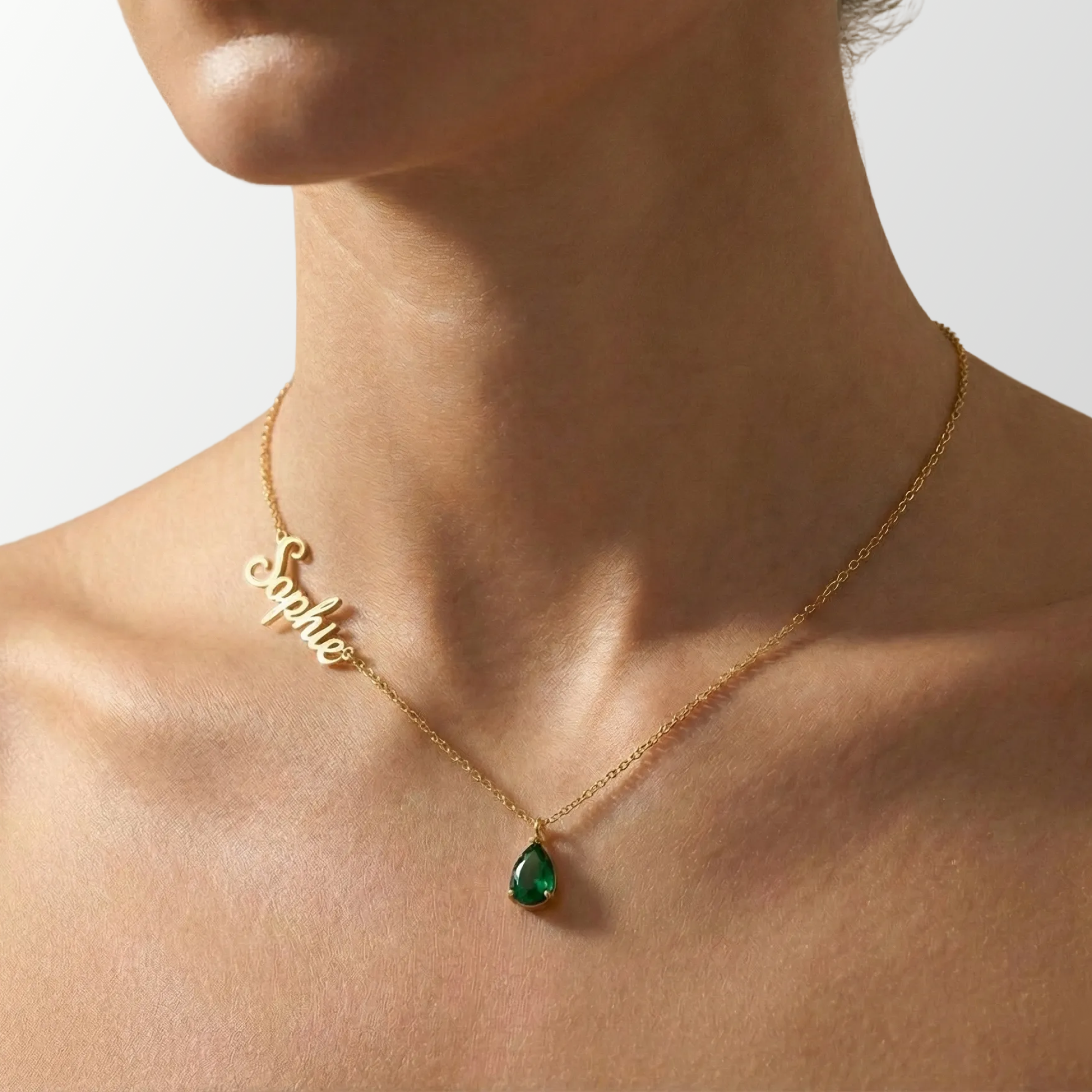 AX Custom Name and Birthstone Necklace