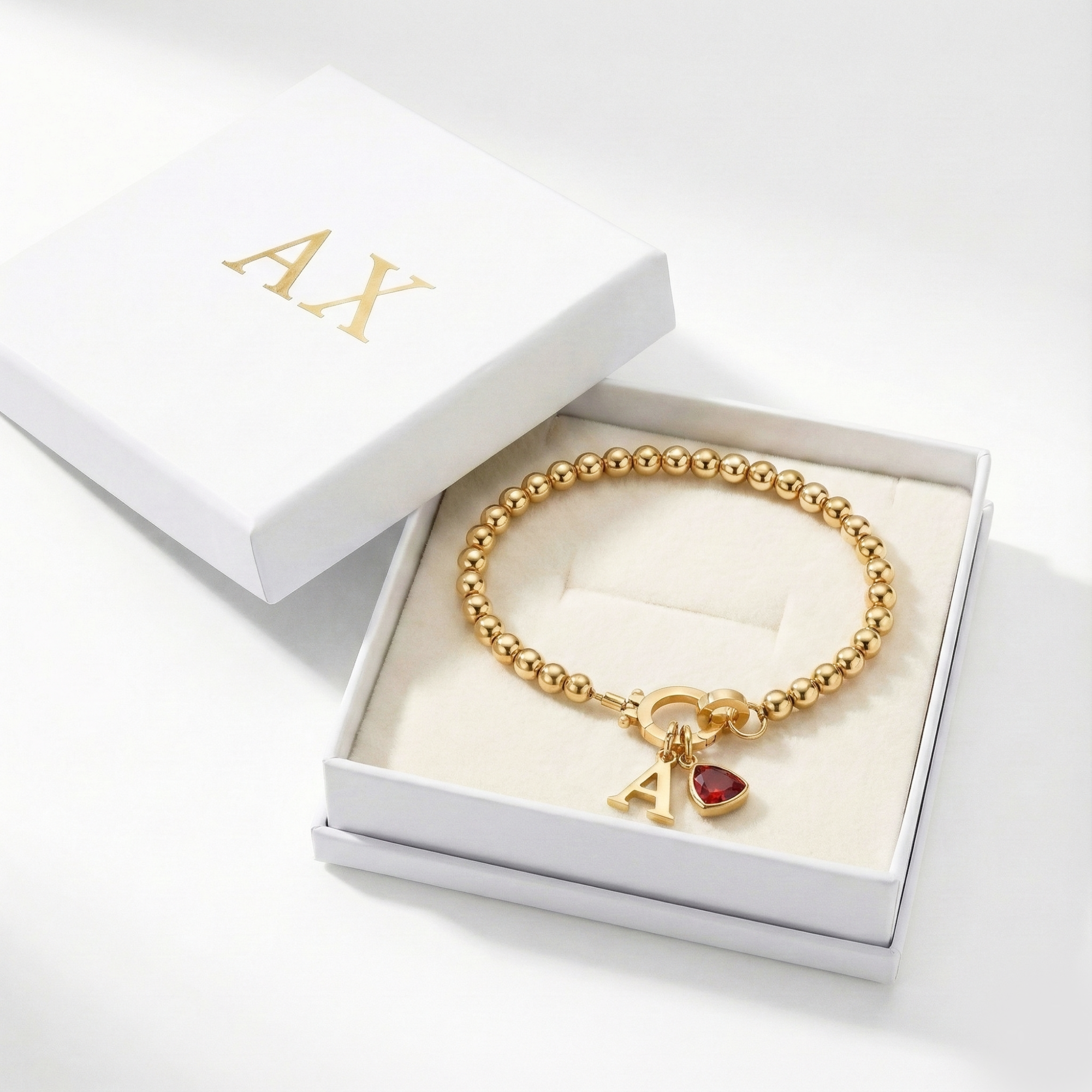 Initial Birthstone Bracelet