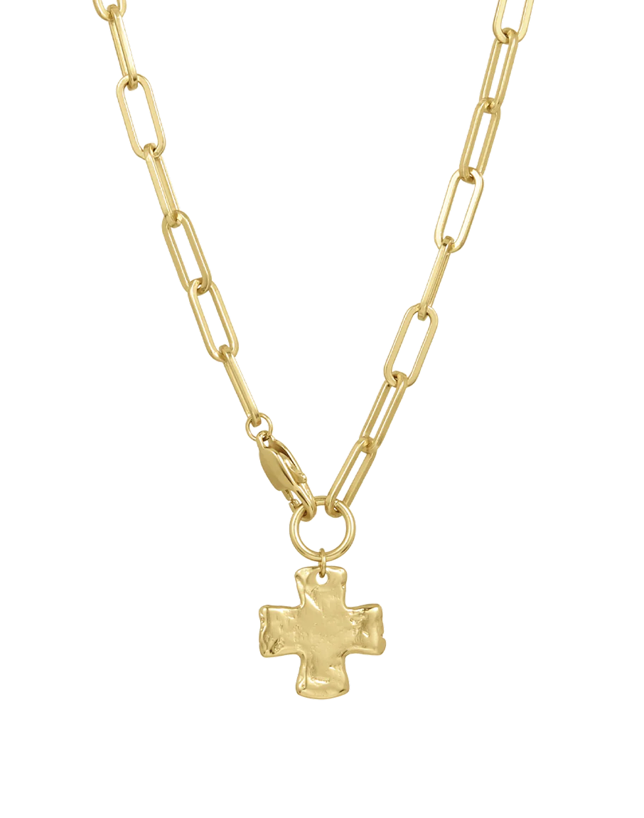 Chunky Cross Chain Necklace