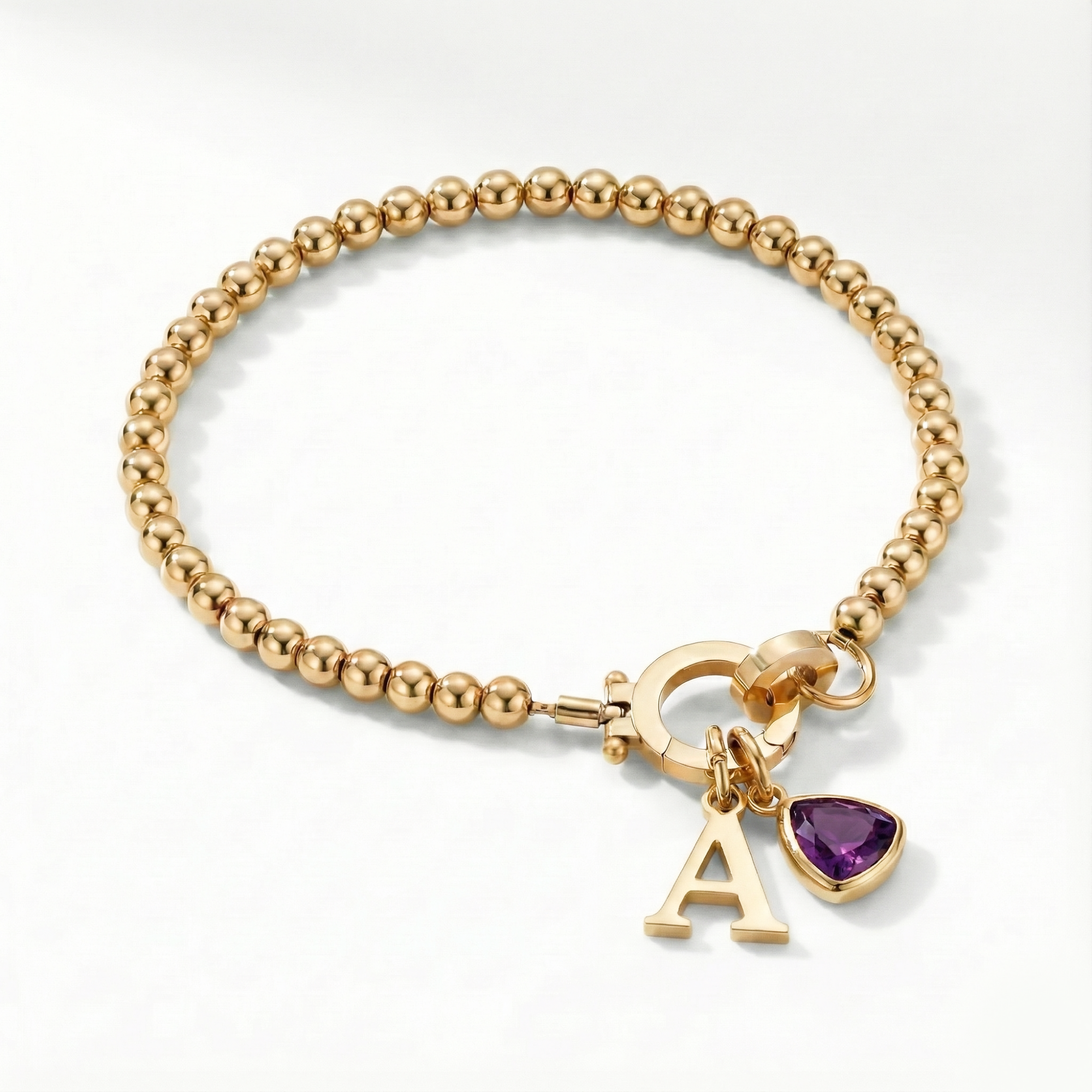 Initial Birthstone Bracelet