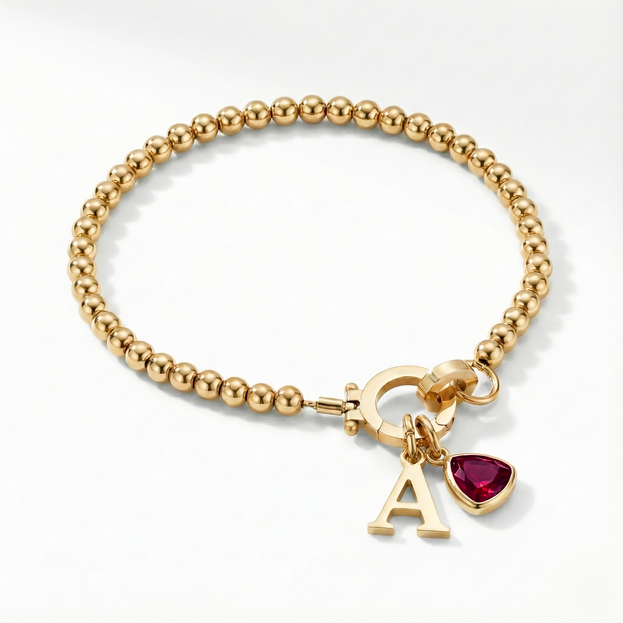 Initial Birthstone Bracelet