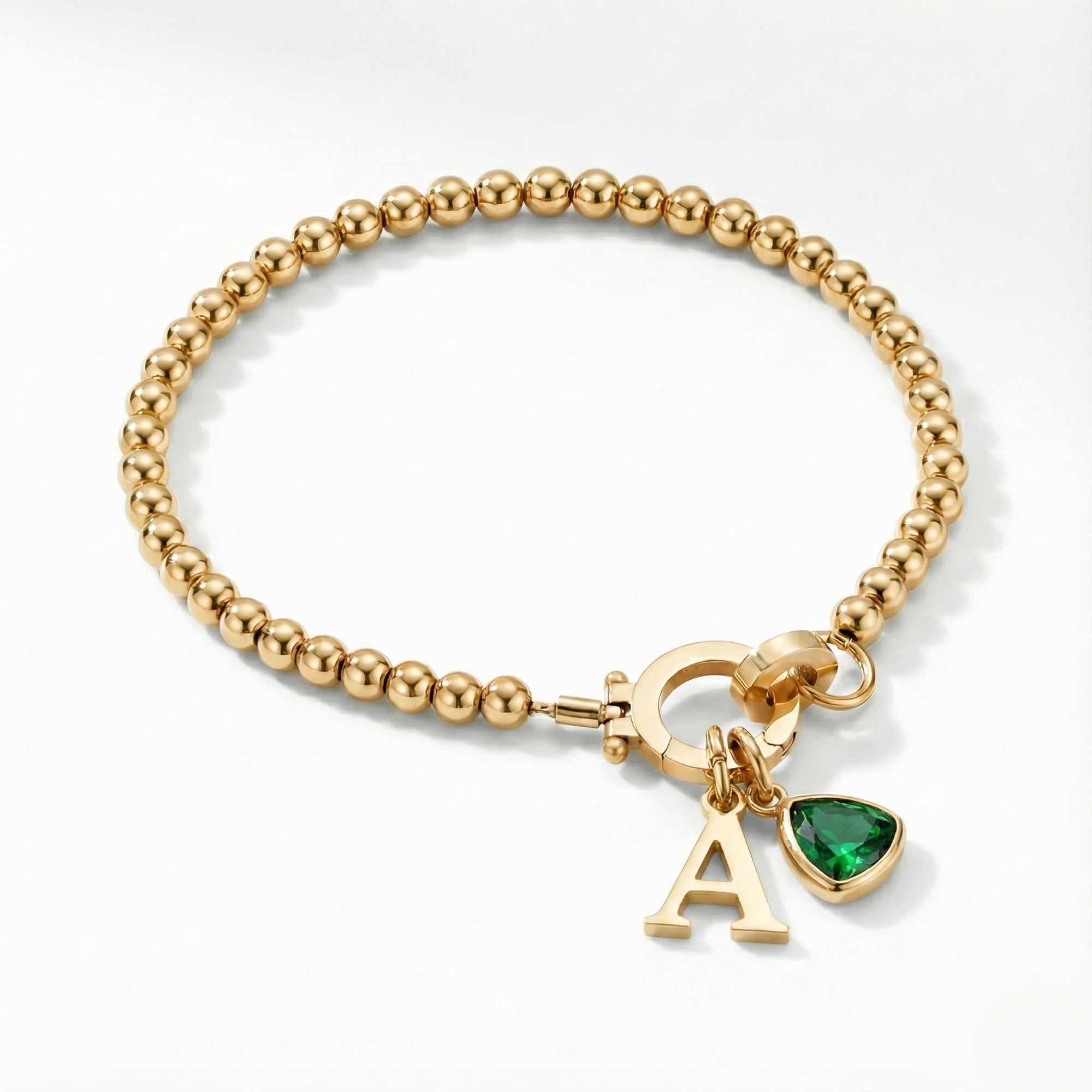 Initial Birthstone Bracelet
