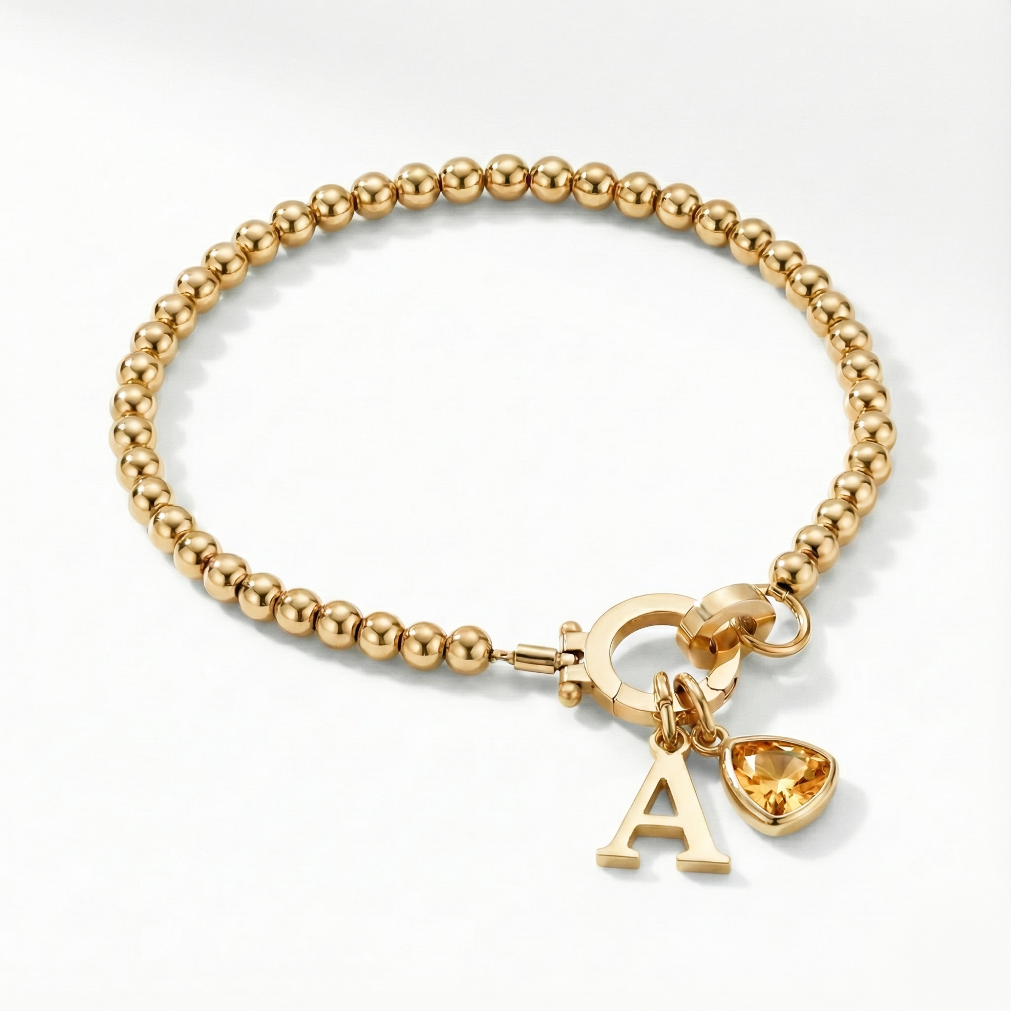 Initial Birthstone Bracelet