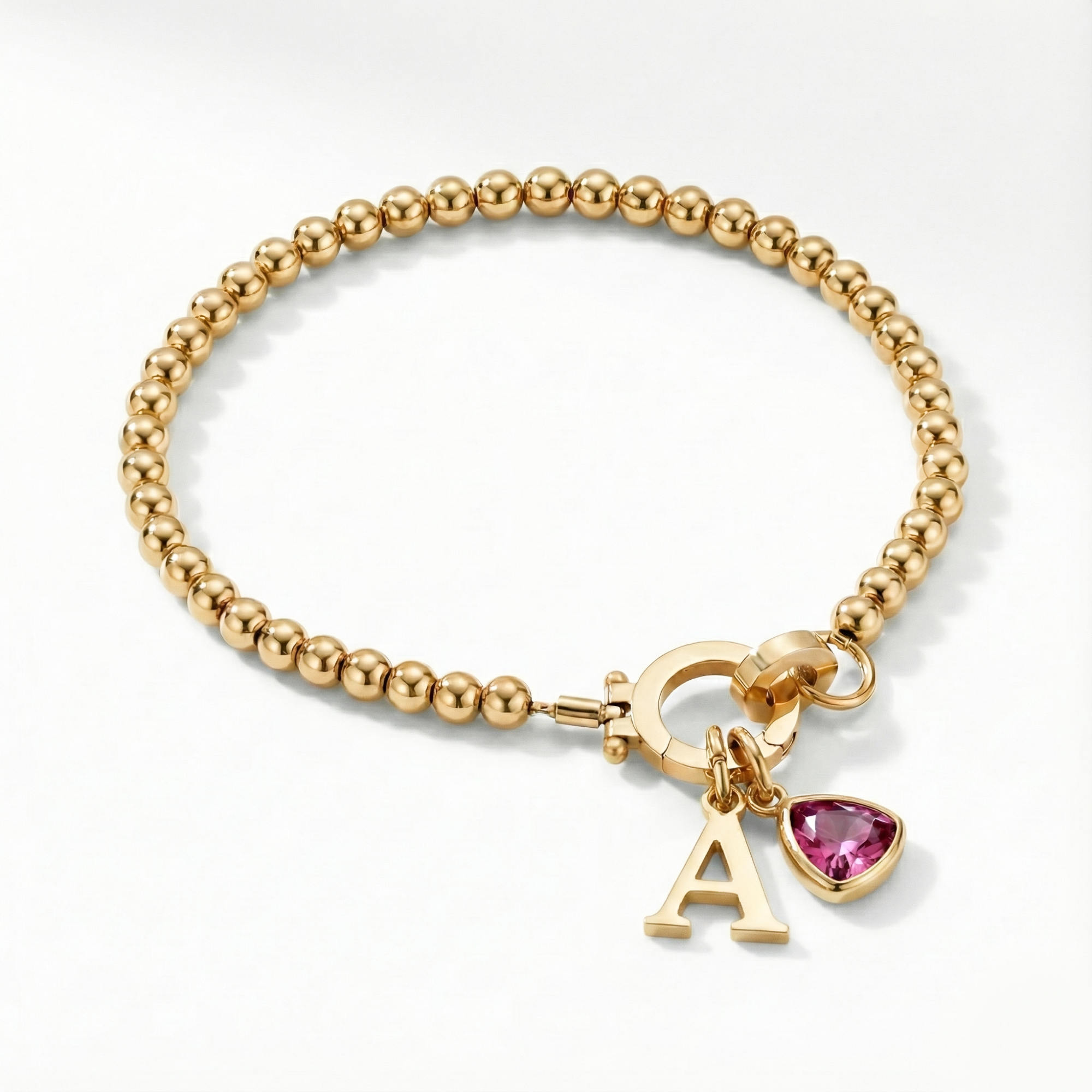 Initial Birthstone Bracelet