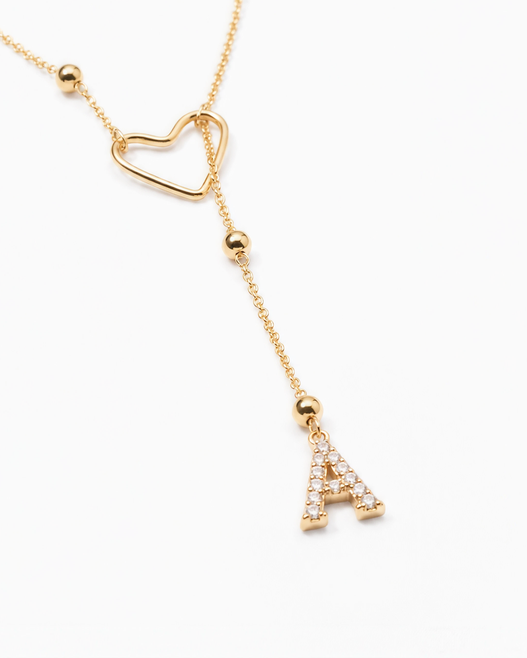 Initial Heart Pendant Necklace