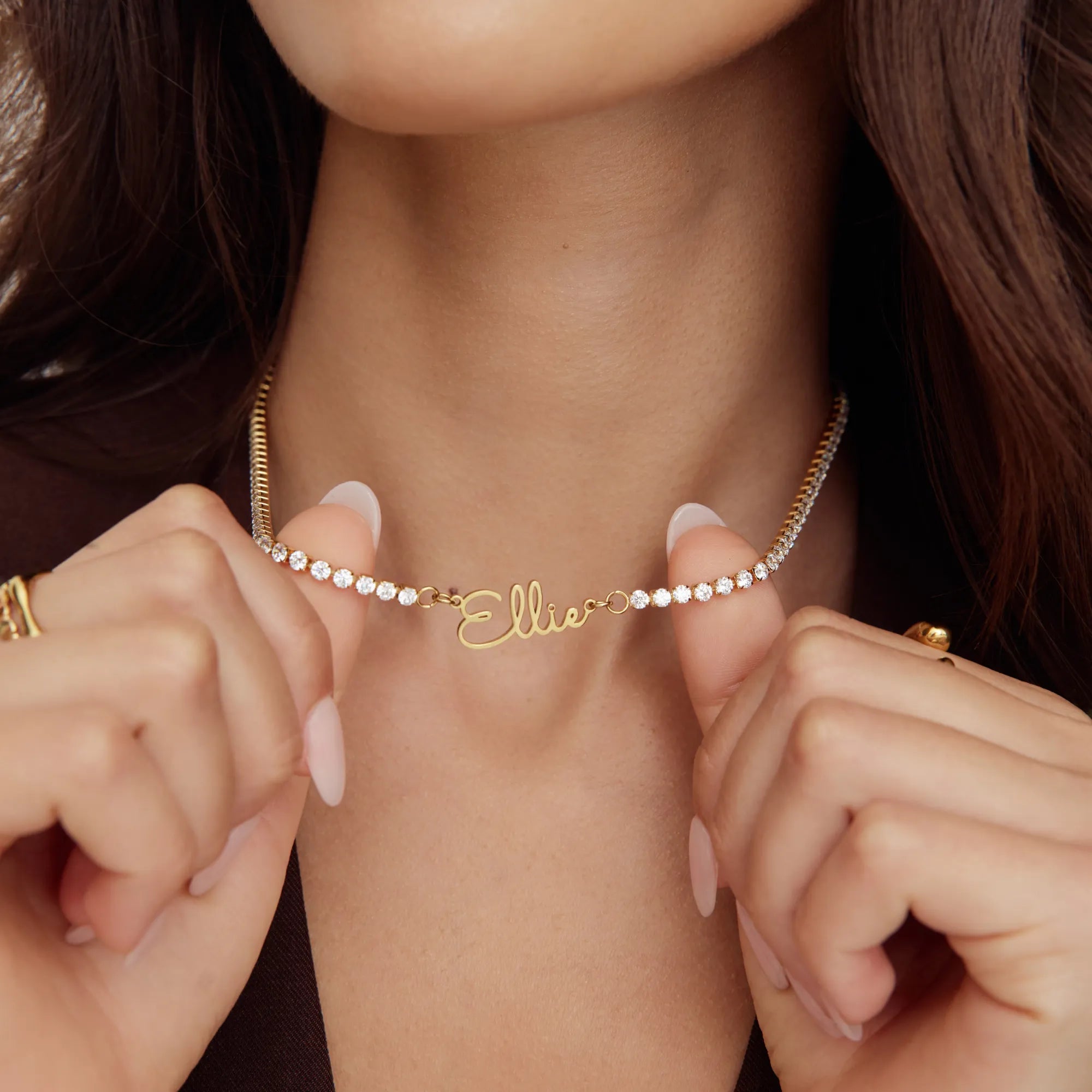 Custom Name Tennis Necklace