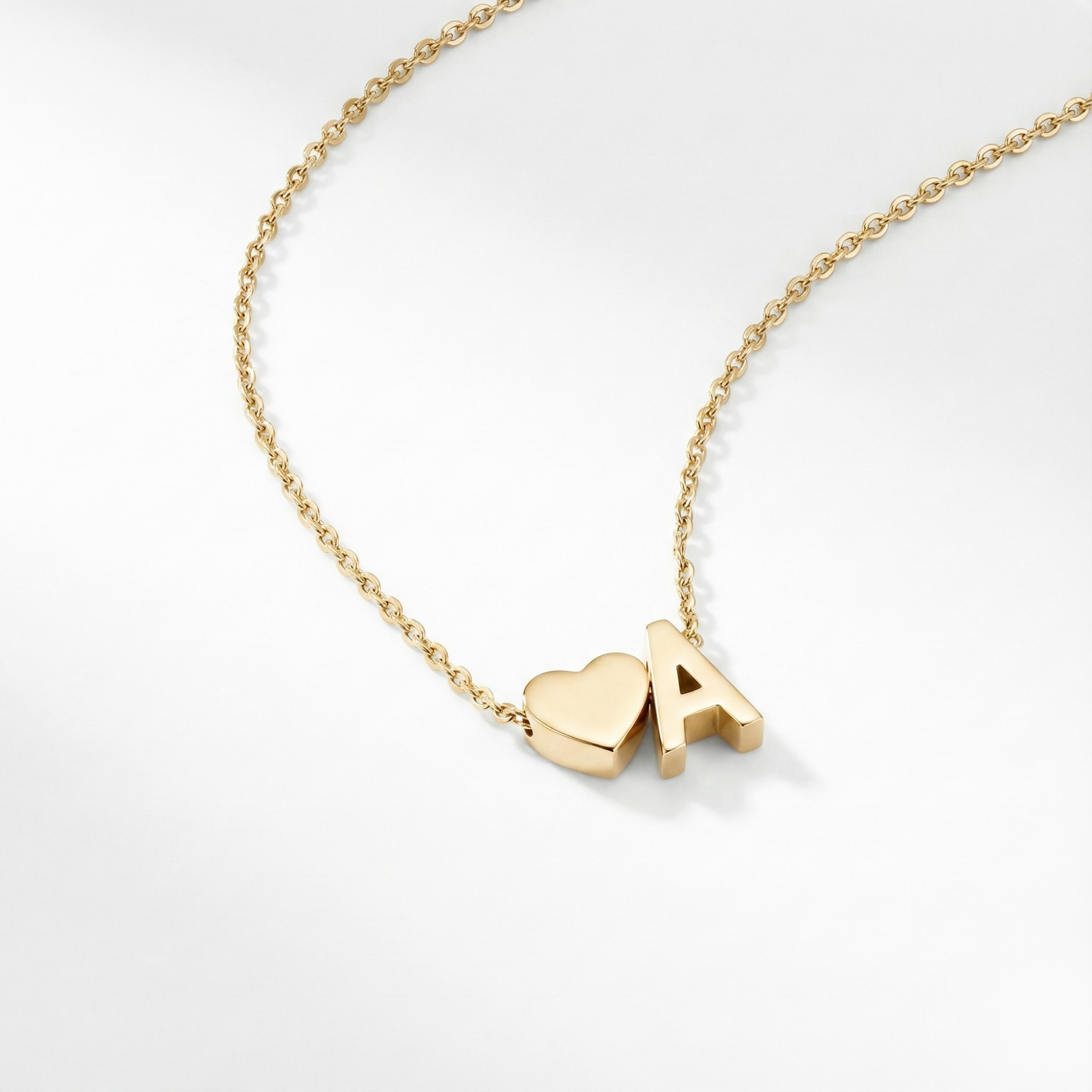 Heart Initial Necklace