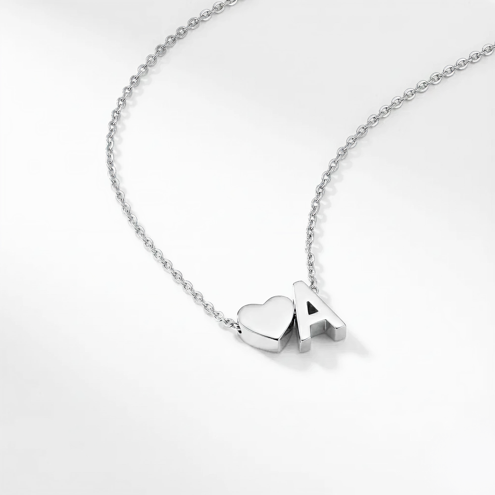 Heart Initial Necklace