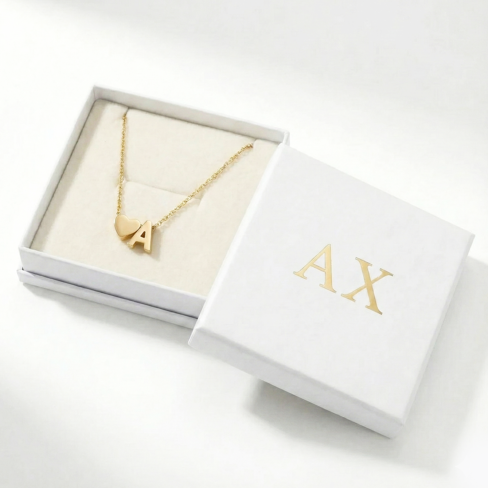 Heart Initial Necklace