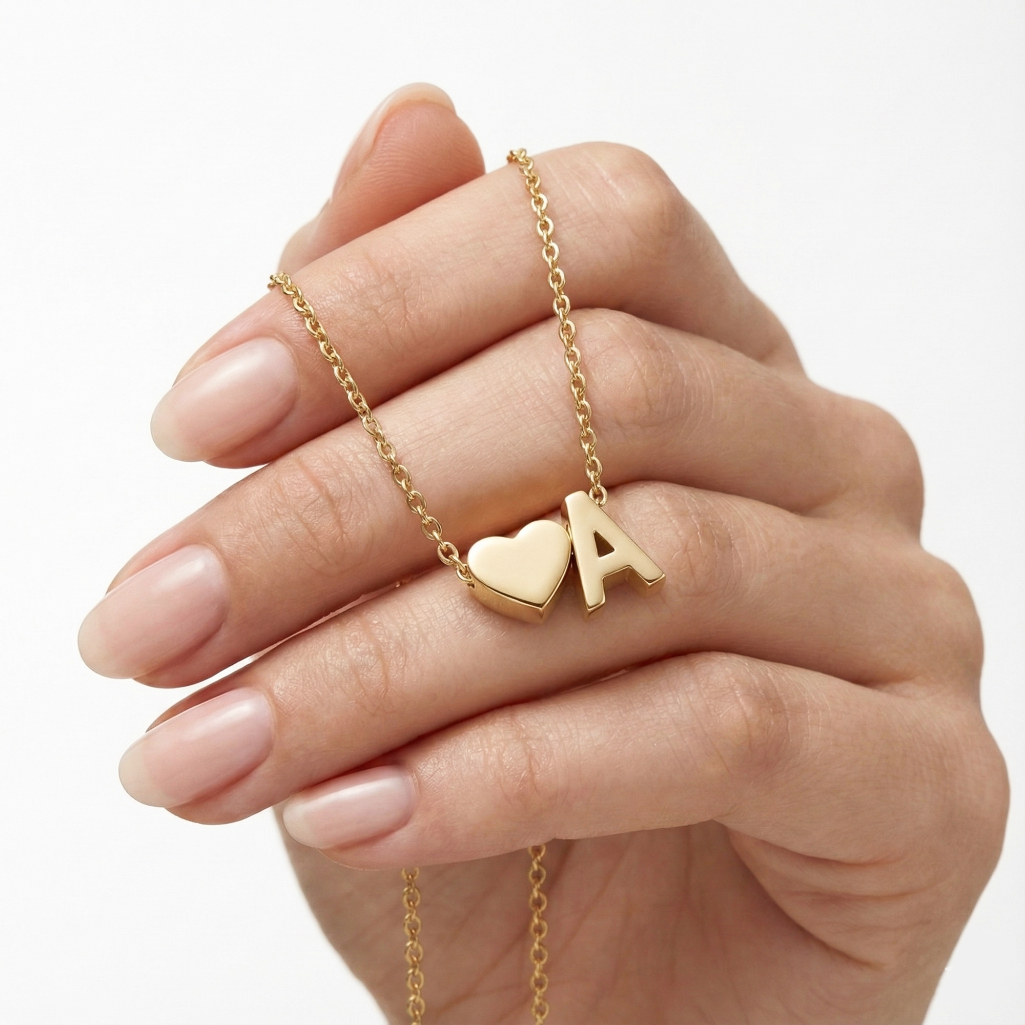 Heart Initial Necklace
